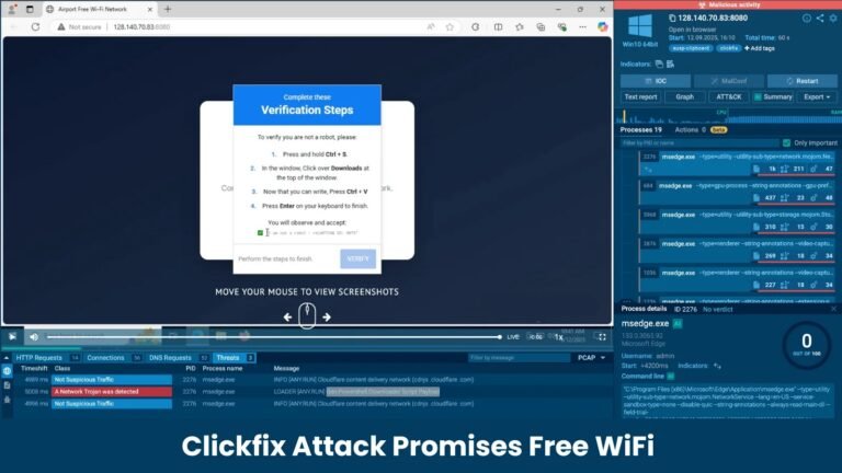 Clickfix Attack Promises Free WiFi but Delivers Malware